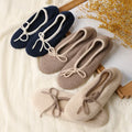 Women Indoor House Light Comfortable Anti-slip Pure Cashmere Slippers Ladies Home Hotel Fashion Plain Knitted Winter slippers