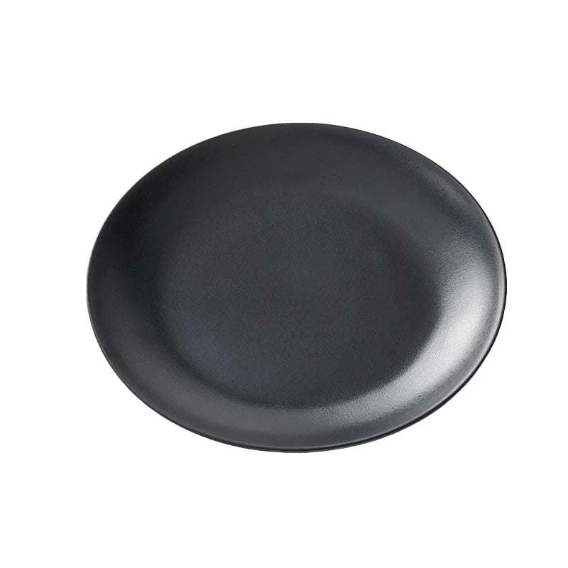 Superior Quality Unbreakable Wholesale  Catering  Black Matte Melamine Plates 9 Inches Melamine Plate for Chinese Food