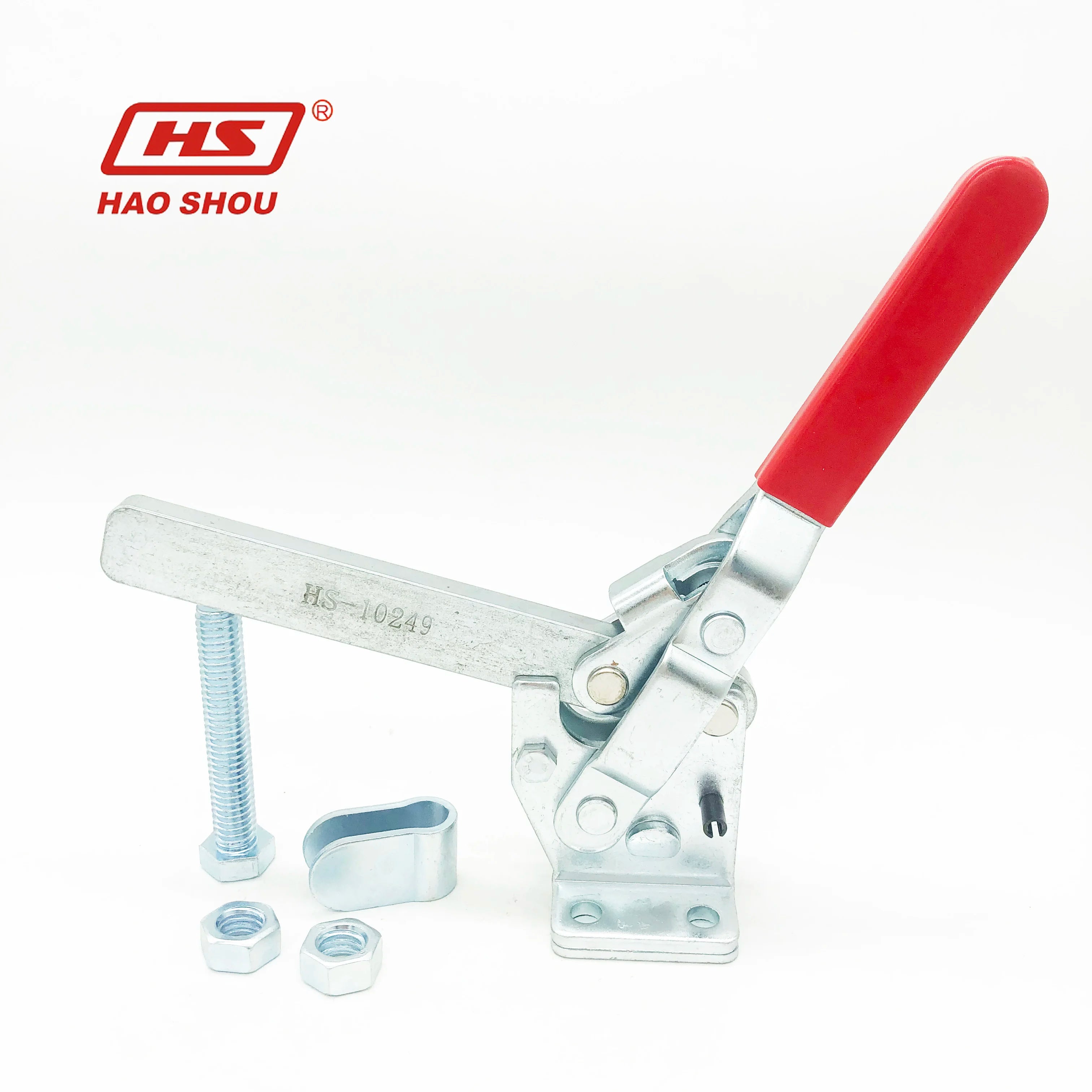 Wholesale HS-10249 Vertical Toggle Clamp (similar to 247-S) 450KG/1000LB Solid bar Flanged Base Clamps for Woodworking