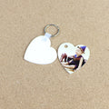 Double Sides Printable DIY Photo Printing Flexible Creative Plastic Key Holder Blanks Charms FRP Heart Keychain Sublimation