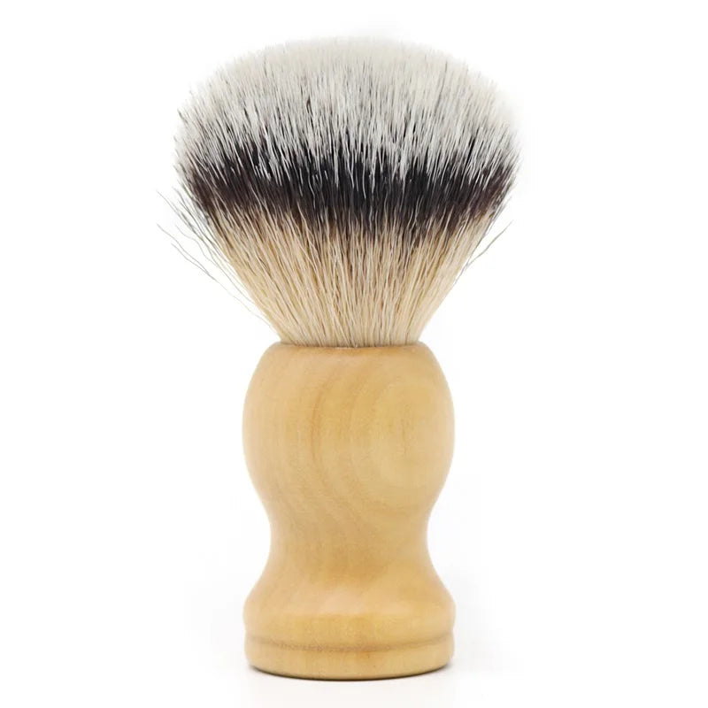 New Arrival China Top Private Label Natural Wood Handle Beard Shaving Brush Men's Grooming Tool