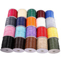 1.5mm Braided Leather Cord Waxed for Jewelry Making DIY Bracelets Embroidery Hand Knitting