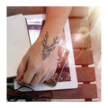 BXTAT GZ145to150 Temporary Blue Genipa Juice Tattoos Semi-permanent Deer Bouquet Flowers Compass Smile Emotion Heart Sketches