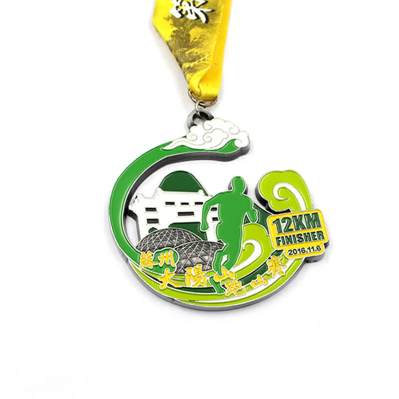 Champions Custom Gold Plated Sport Medal Wholesale Zinc Alloy Die Casting Silk Screen Printing Soft Enamel Metal Crafts