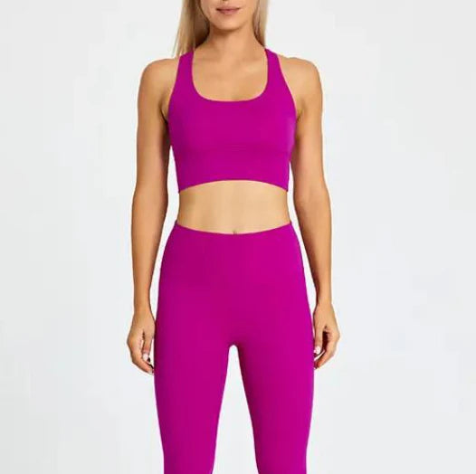2023 New Women Quick Dry Fitness Legging Bra Set Support Custom Logo Elastic Comfortable Running Gym Yoga Bra Tops