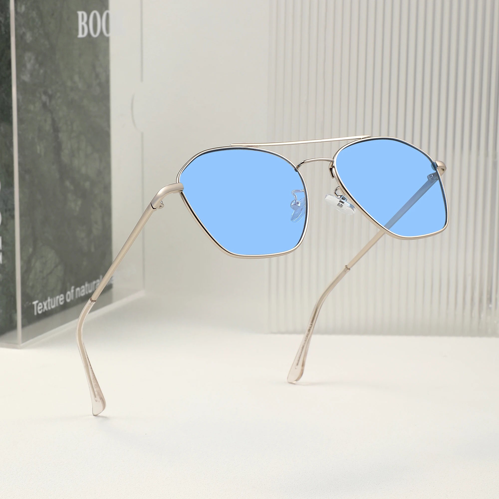 Wholesale Manufacturer Retro Metal Sunglasses Male and Female Metal Frame UV400 Shades Sun Glasses