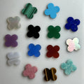 HQ Gems Natural Stone Red Agate Stone 13x13x2mm Four Leaf Clover Stone