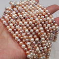 Wholesale 40cm 3-8mm Real Freshwater Pearl Strand Flawless 16 Inches Long Chain 2A Pearl Necklace JEWELRY DIY