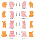 Saffron 8pcs/Box New Rabbit Bunny Plastic Cutters Embosser Cookie Press Icing Set for Easter Cookie Tools