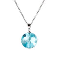 Blue Sky White Clouds Round Ball Pendent  Stainless Steel Necklace for Women Female Transparent Spherical Pendant Necklaces
