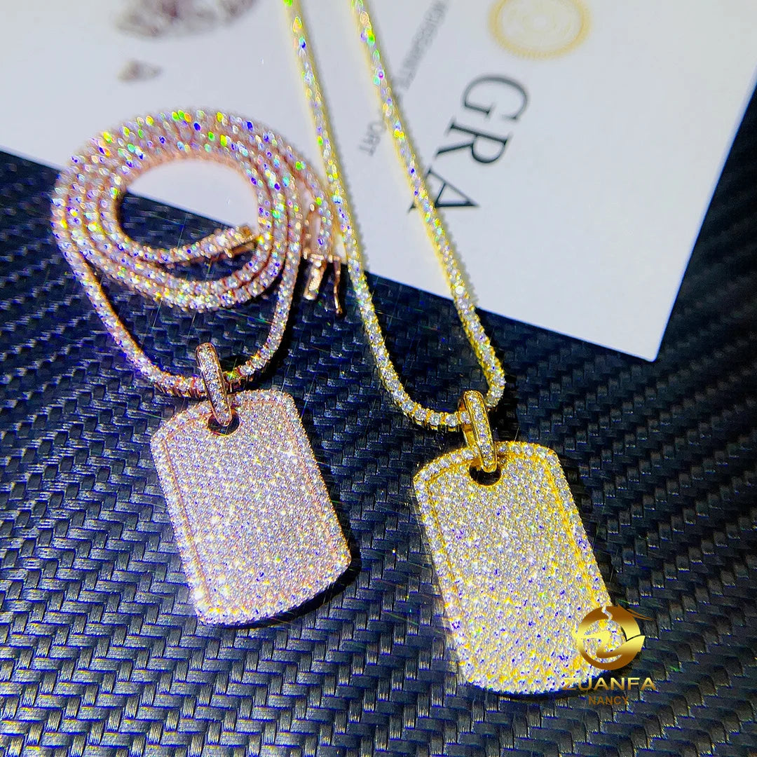 Ready to Ship High Quality Hip Hop Jewelry Iced Out D Color Moissanite Diamond 925 Silver Moissanite Pendant