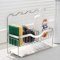 Stainless Steel Kitchen Sink Caddy Organizer Auto Drain Tray Rack Kitchen Storage Shelves Units Sponge Holder Kitchen Organizer