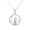 White Pendant 925 Sterling Silver Clavicle Chain Aquarius Necklace Female Gift
