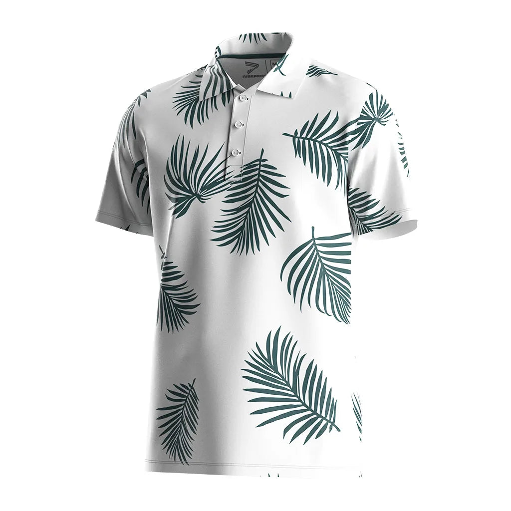 Fashion Quick Dry Short Sleeve Flower T Shirts Beach Wear Couples Hawaiian Shirt White