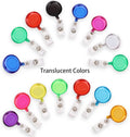 Custom Decorative Retractable Id Card Working Badge Holder Colorful Plastic Badge Reel