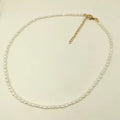 Mini Rice Freshwater Pearl Choker Necklace for Women 14-22 Inch 3mm Beaded Wedding Necklaces for Parties Engagements Women's