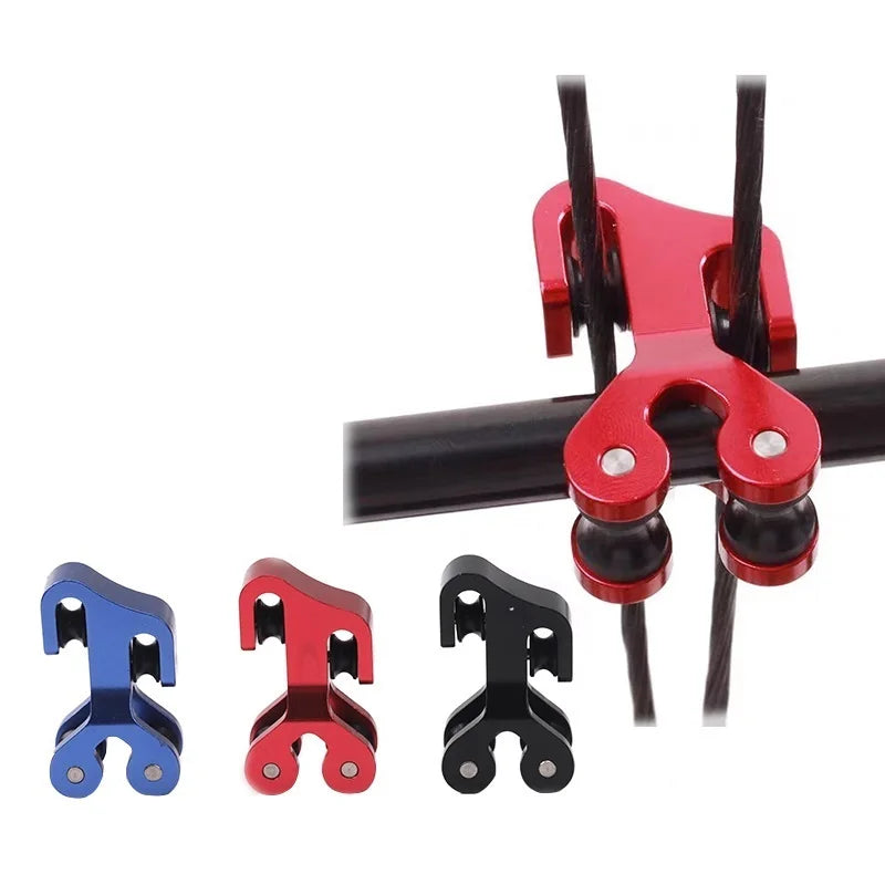 3/8inch Aluminum Compound Bow Cable Slider Archery Bow String Splitter Roller Glide Replacement Bowstring Separator Arrow Pulley