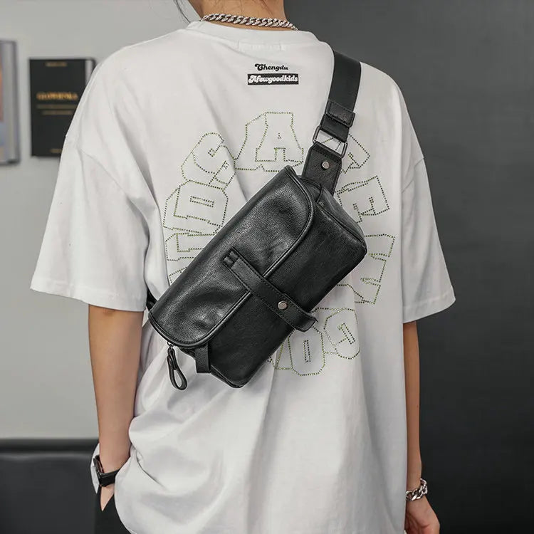 Best Boys Custom Mobile Phone Pu Leather Sport Side Chest Sling Crossbody Luggage Travel Shoulder Messenger Bag for Men Women
