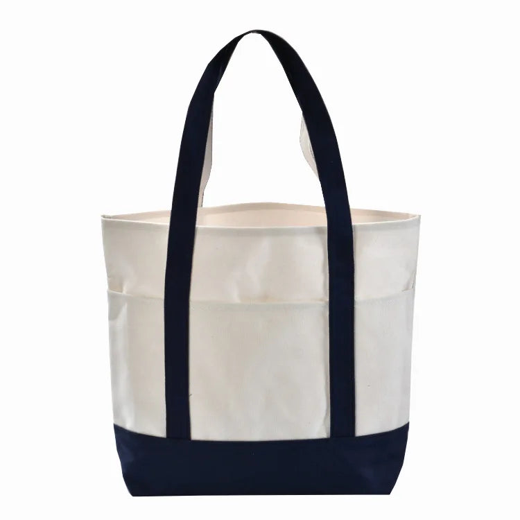 Customizable Size Canvas Tote Bag Reusable Luxury Canvas Bag for Shopping