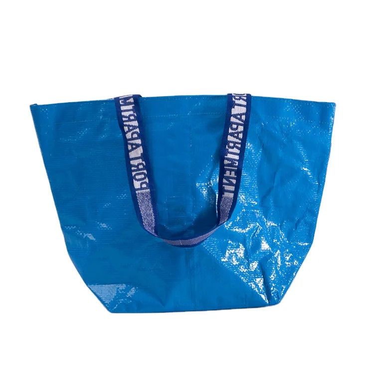 Custom Logo Design PP Woven Handled Shopping Bag with Custom Logo Design