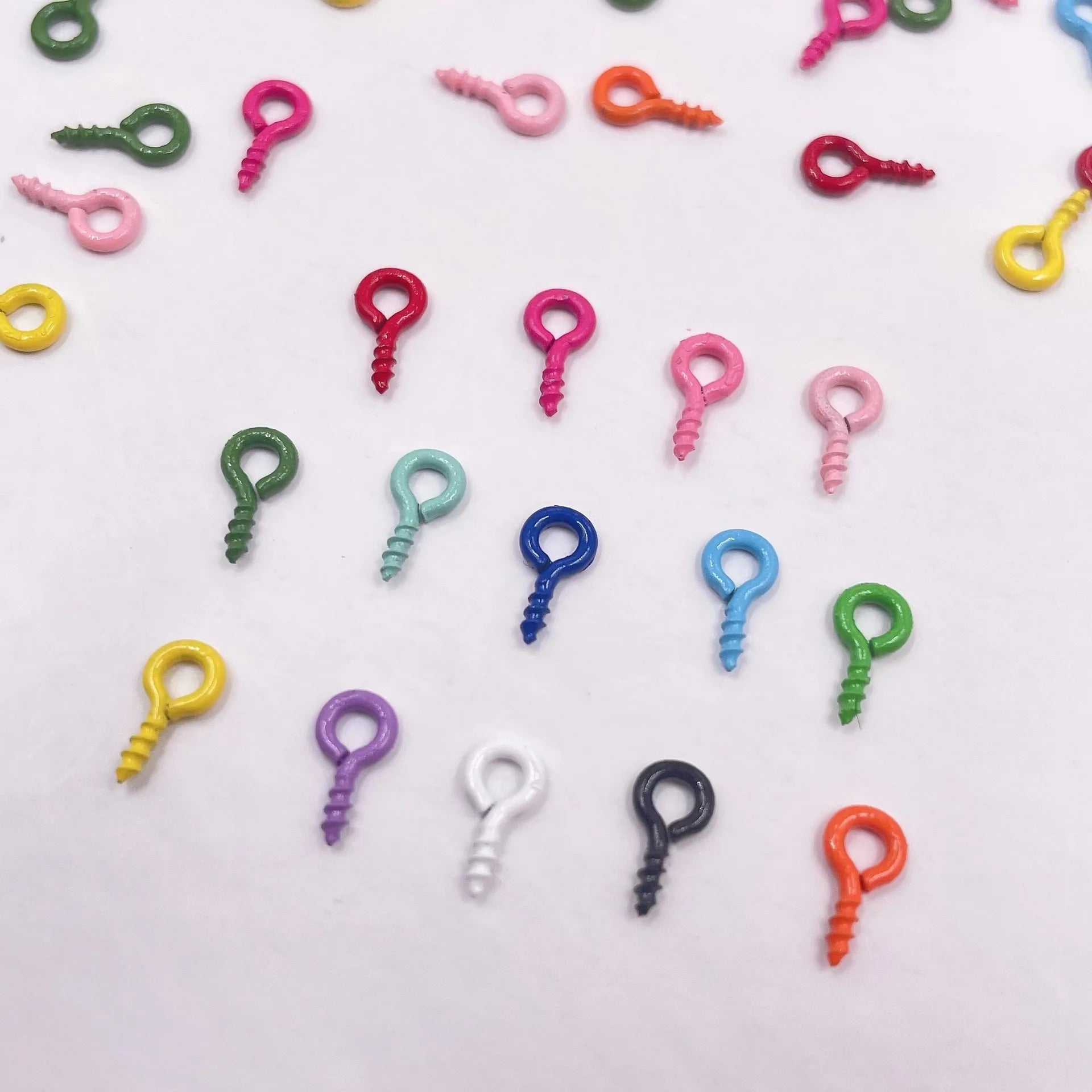 100pcs/bag Accessories Small Screw Eye PinThreaded Clasp Hooks Eyelets Eyes Nail Screw Pins for Pendant Jewelry Making