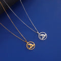 Myshape Hula Hoop Gymnastics Pendant Stainless Steel Necklace Women's and Men's Sports Dance Fashion Jewelry Gift