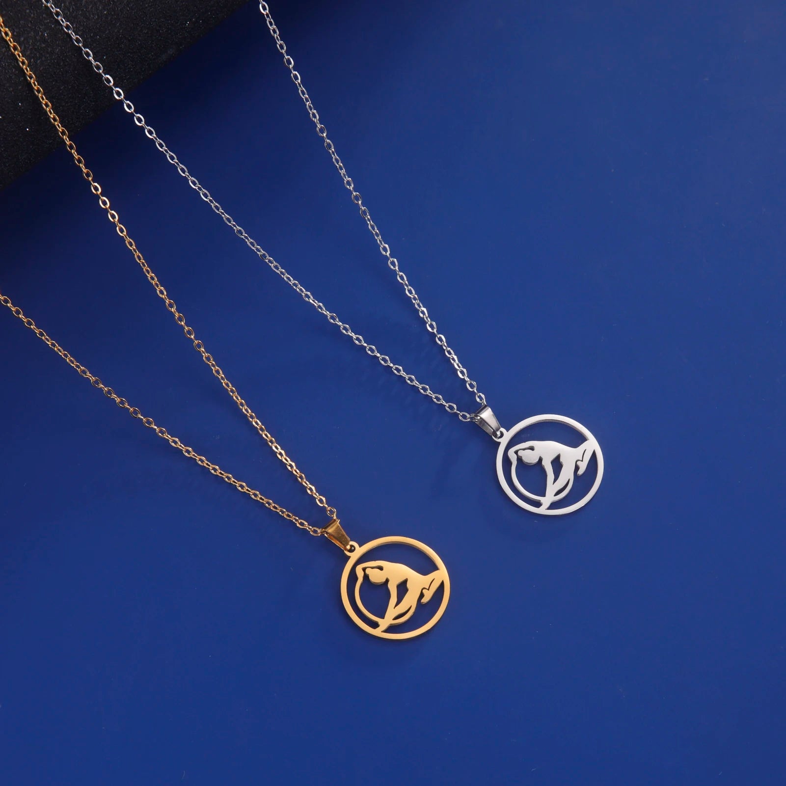 Myshape Hula Hoop Gymnastics Pendant Stainless Steel Necklace Women's and Men's Sports Dance Fashion Jewelry Gift