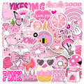 50Pcs Cartoon Pink Cute Girl VSCO Graffiti Stickers for Phone Bottle Decor Vinyl Ins Preppy Style Coquette Sticker