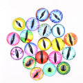 20mm Eyes Specimen Customizable Pattern Time Gemstone Round Glass Cabochons Handmade Monument Refrigerator Sticker