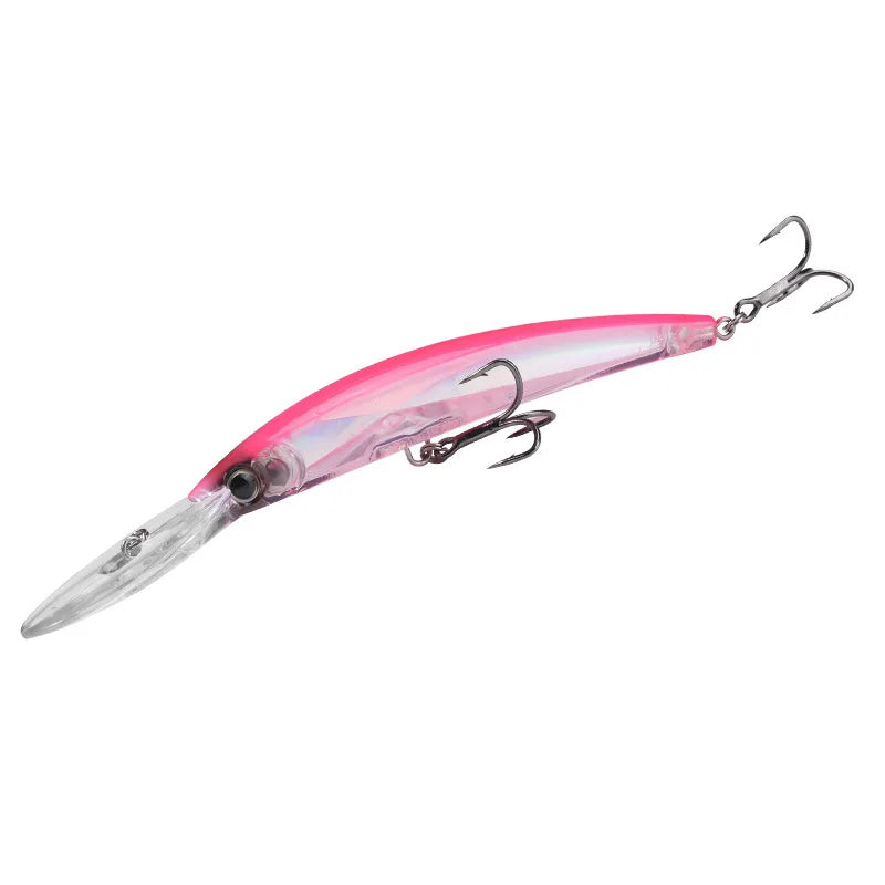 Wholesale 18CM 25G Unpainted ABS Minnow Jigging Lure Target Species Tuna & Salmon with Treble Hook for River Fishing