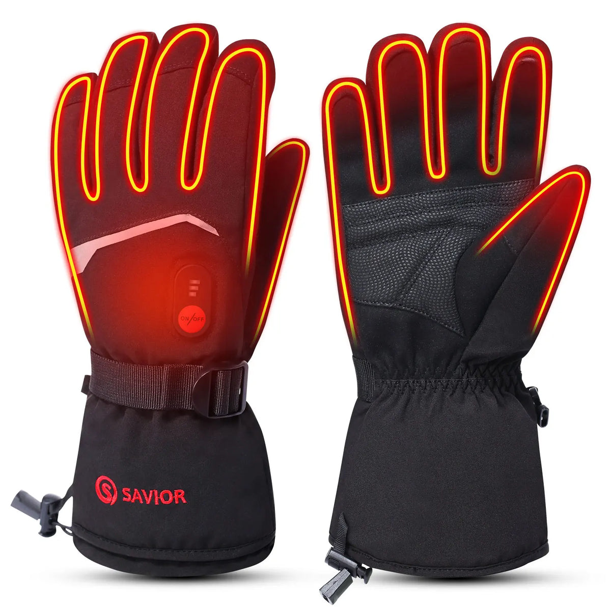 Savior High Quality Touch Screen Function Winter Warm Thermal Heated Gloves for Skiing Motorcycling