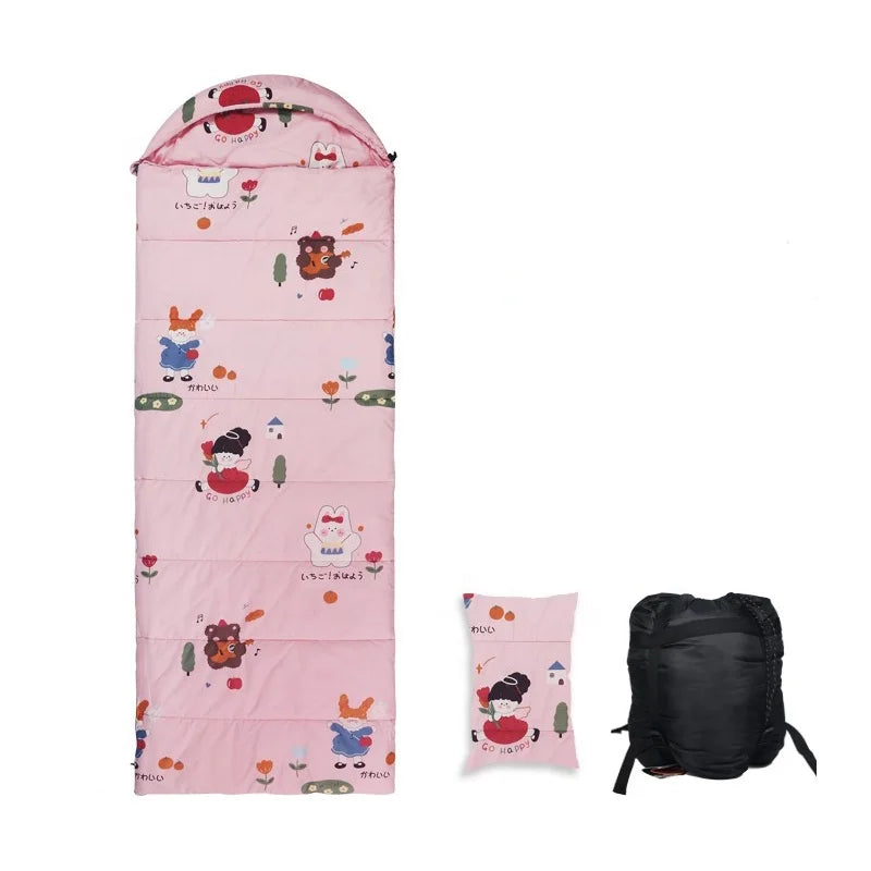 Milicamp Ultralight Portable Outdoor 4 Season DUCK Filled Terylene Fabric Customizable Envelope Type Sleeping Bag Adults