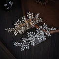 SLBRIDAL Handmade Rhinestones Clear Crystal Bridal Hair Comb Wedding Headdress Hair Accessories Bridesmaids Women Hair Jewelry