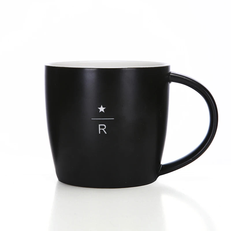 Custom Logo Ceramic Coffee Mug 8oz 12oz 14oz 16oz Matte Black Tea Cup Low MOQ High Quality Porcelain Mug for Gift