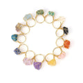 Natural Rough Stone Irregular Amethysts Quartz Open Adjustable Finger Ring Jewelry Wire Wrap Crystal Rings