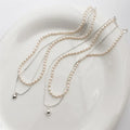 SP Fashion Jewelry Luxury Fresh Water Pearl Bling Chain Double Layer Baroque Pearl Necklace