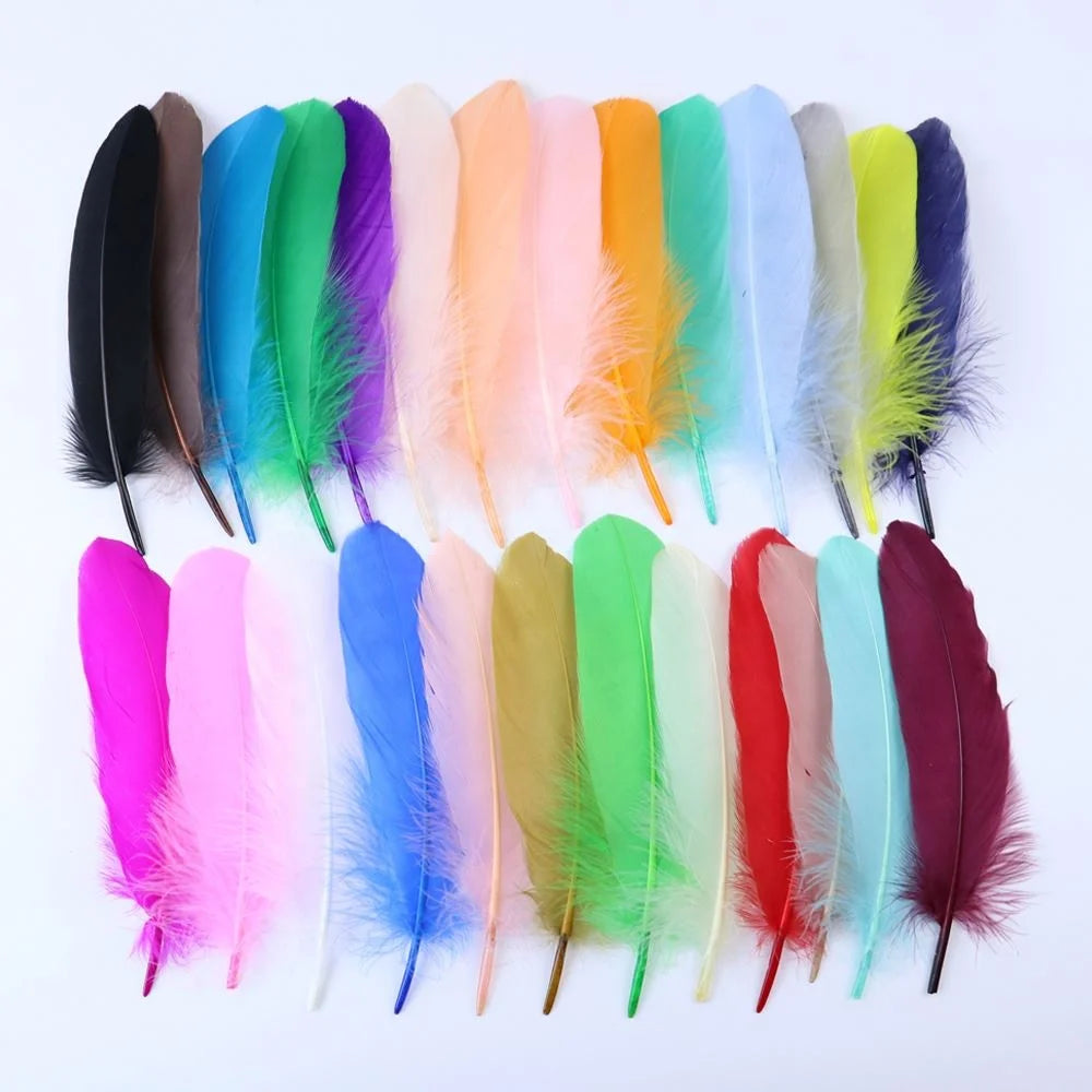 Wholesale Dyed 5-7 Inch Real Goose Nagorie Plume for Wedding Bouquet Home Party Millinery Fascinator & DIY Handcraft Ornaments