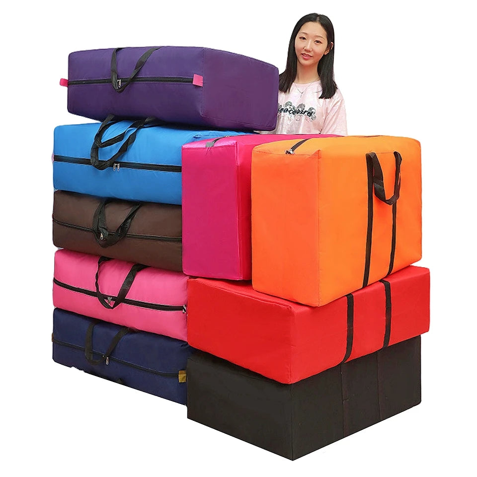 Large Clothes Storage Bag Waterproof Cabinet Wardrobe Organizer Quilt Pillow Blanket Organizer Dustproof Storage Laundry Bag