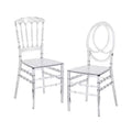 Wholesale Clear Crystal Plastic Chiavari Chairs Hotel Wedding Chair Acrylic Resin Phoenix Napoleon Chair