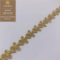 Five-leaf Flowers Gold Lace Small bar Code Clothing Accessories Dress DIY Handmade Skirt Accessories Manufacturers Direct Sales
