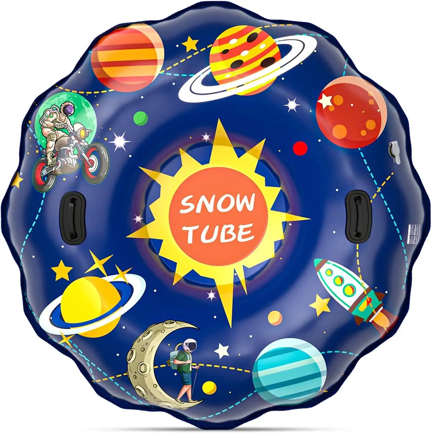 Waterhan 2025 Winter Outdoor High Quality Inflatable Children's Heavy Duty Leather Nylon Foldable PVC Towable Tube 2-Pack