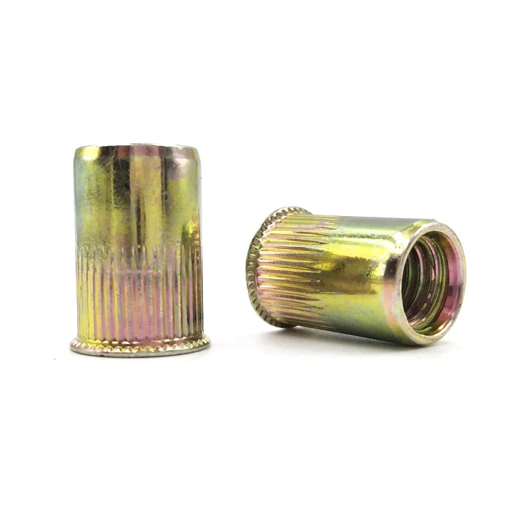 Factory Outlet M3 M4 M5 M6 Rivnut Threaded Rivets Knurled Zinc Plated Blind Rivet Nuts