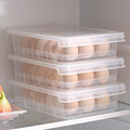 SHIIMOYAMA Fridge Storage Egg Storage Box Egg Holder 18 Grids Plastic Egg Container Organizer