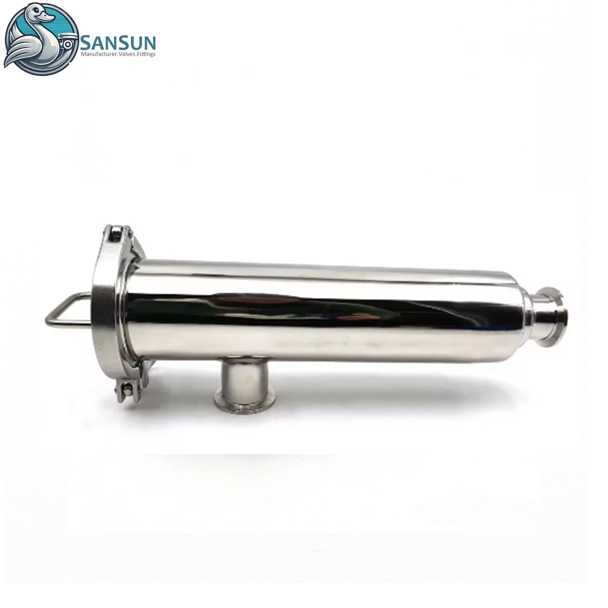 Effective Filtration 304 Sanitary Stainless Steel Tri Clamp Angle Strainer Filter MegaBDM
