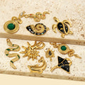 BM Wholesale Non Tarnish Stainless Steel Accessories Snake Dolphin Drop Oil Turtle Conch Animals Jewelry Necklace Pendant