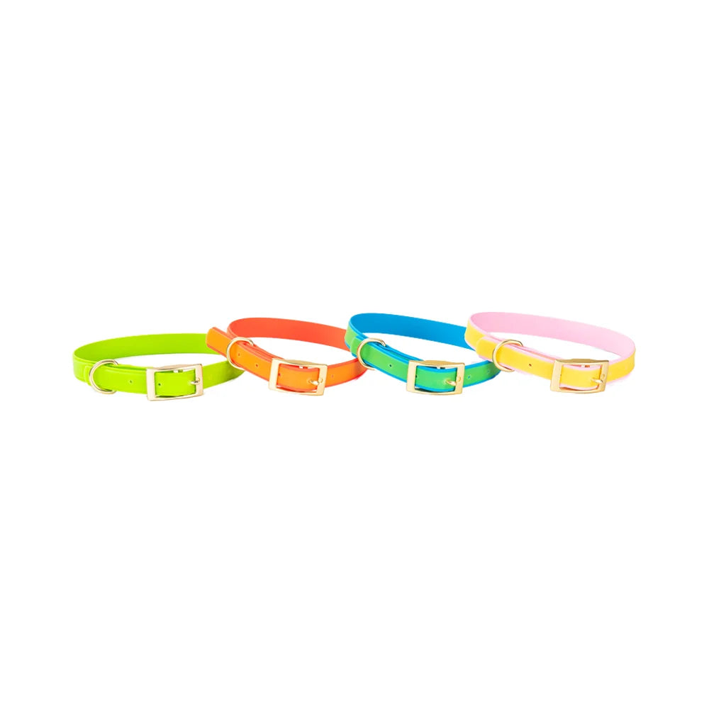 Adjustable Summer Outdoor Dog Walking Pet Collar Glow Effect Self-Absorbing Night Light Neck Ring Solid Pattern Ribbon for Cats