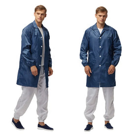 H-1104 Unisex Anti-Static ESDD Overcoat Cleanroom Working Polyester Smock Unisex Safety Clothing