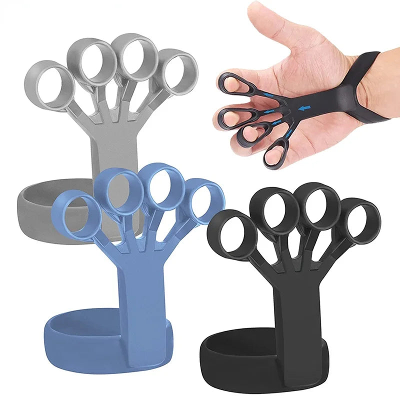 Silicone Eco-friendly Customized Color Hand Grip Strengthener Finger Exercise Stretcher Arthritis Rehabilitation Trainer Relieve