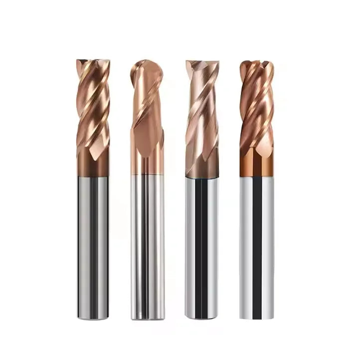 BKEA HRC 55 Tungsten Carbide Router Bits 4 Flutes TiSiN Coating Milling Cutter for CNC Lathe Machine Tool ODM OEM Customized