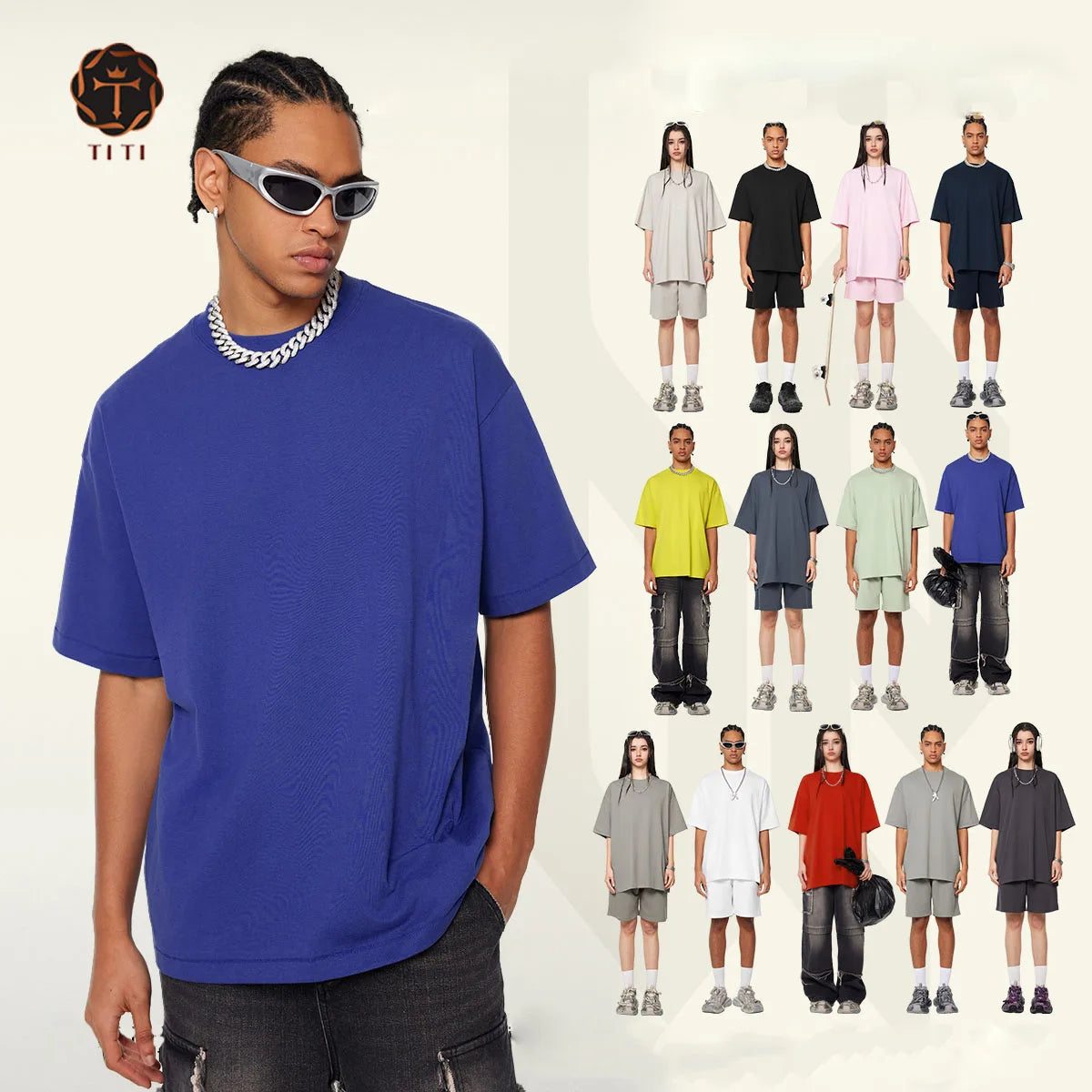 TT Crew Neck Heavyweight Cotton Solona Tee Oversized Sports Tshirt Blank T-shirt Custom High Quality Print logo t Shirt for Men